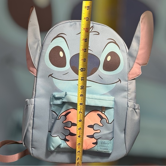 NWT Disney Loungefly Lilo & Stitch Clutching Heart Backpack Full Size Cosplay - Picture 2 of 8